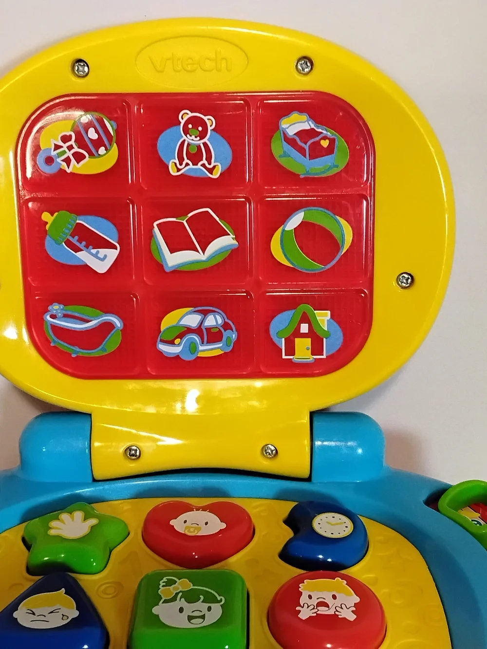 VTech Baby's Learning Laptop Shapes Colors Animal Sounds -tested WORKS